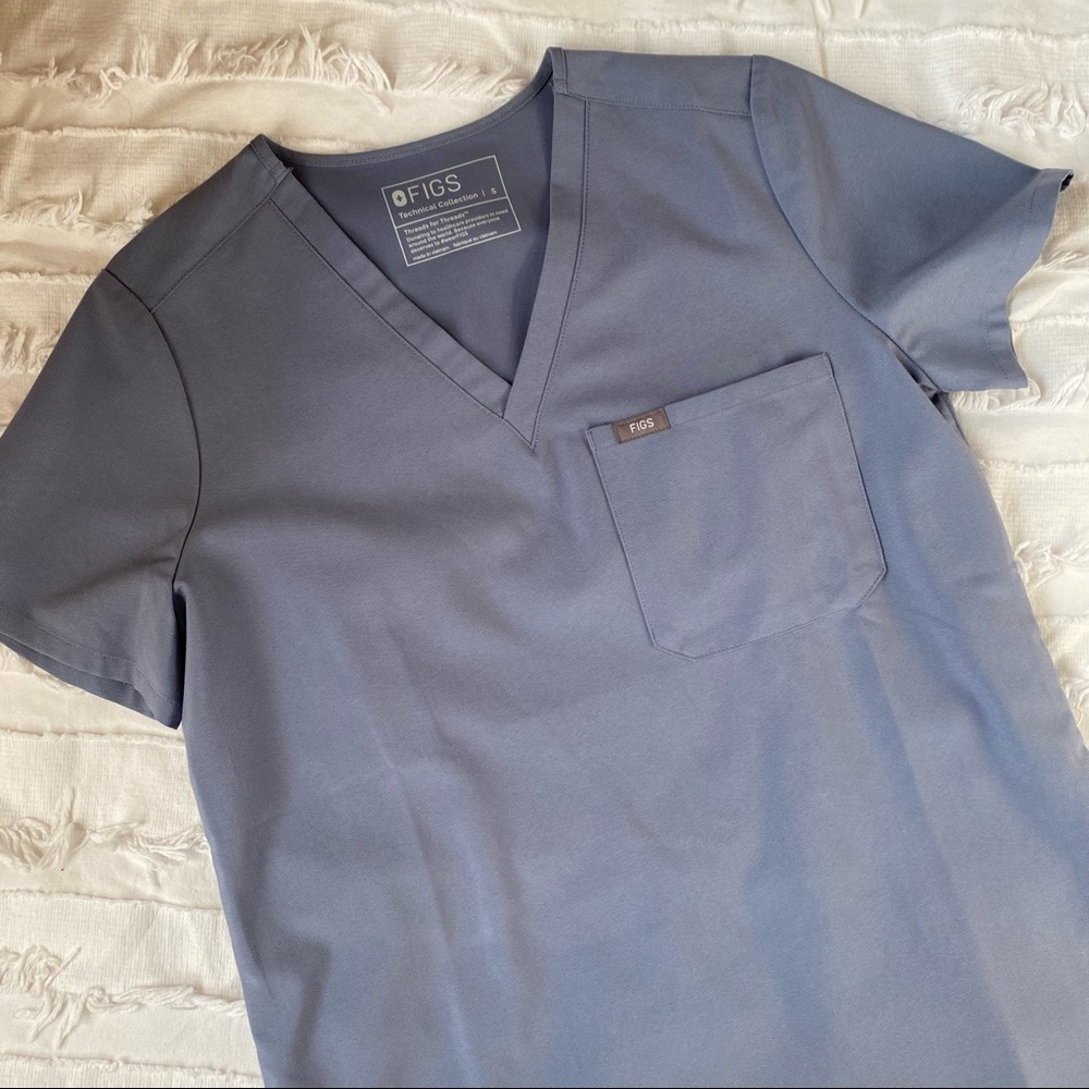 Figs Vapor Blue Space Dye Scrub Set S